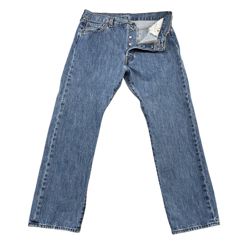 Levi's 501 XX Jeans Mens 36x30 Blue Button Fly Straight Leg Denim